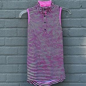 Tail Racerback Golf Top in Striped Plume | Size XS | NWT | UPF 50